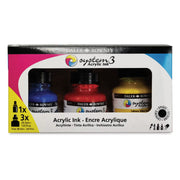FILA NEW FILA NEW System 3 Ink Introduction Set + 1 Marker Daler Rowney System 3 Acrylic Ink Set