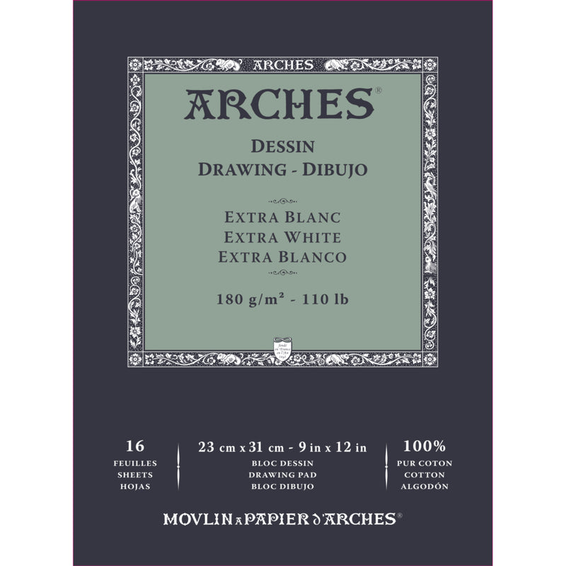 Arches Velin BFK Rives White Pad 180gsm 23x31cm