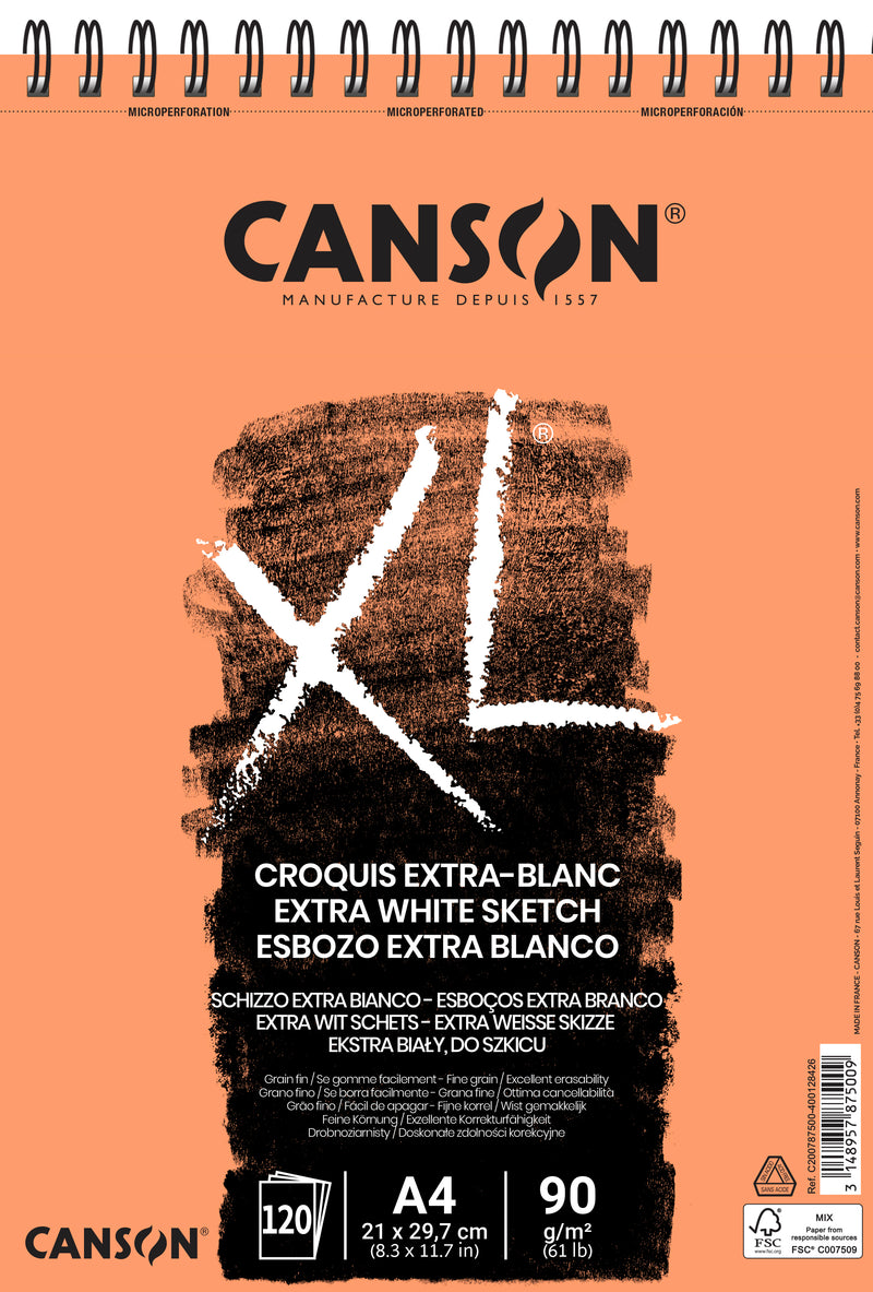 Canson XL® Sketch Extra-white 90gsm