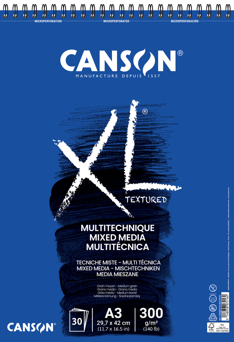 Canson XL® Mixed Media Textured 300gsm