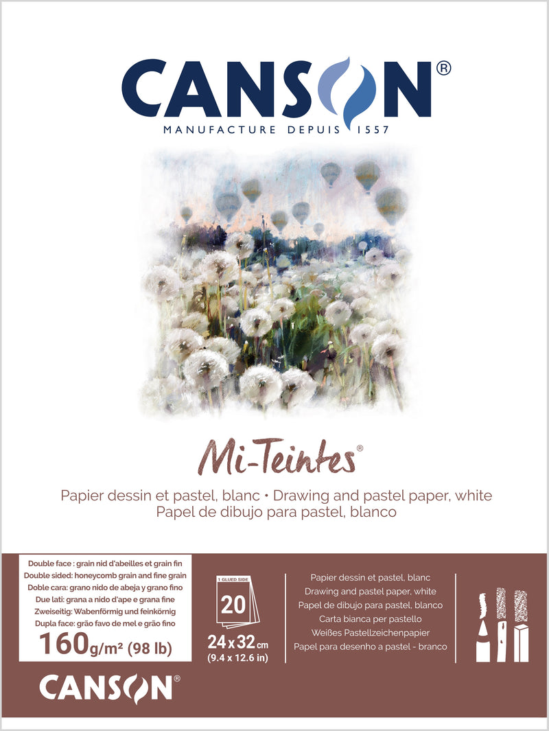 Mi-Teintes® 160gsm Pads White
