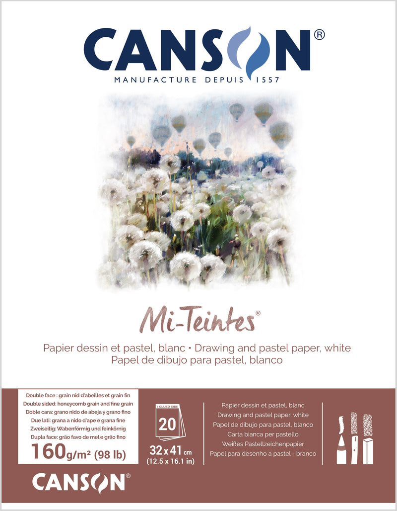 Mi-Teintes® 160gsm Pads White