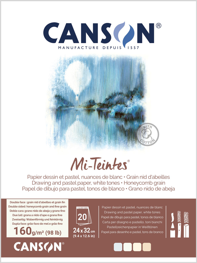 Mi-Teintes® 160gsm Pads White Collection
