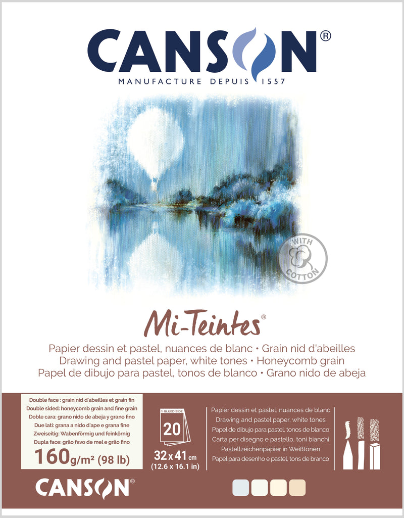 Mi-Teintes® 160gsm Pads White Collection