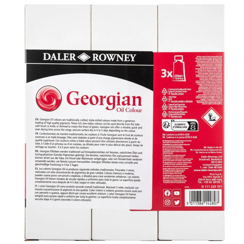 Georgian Oil Paint Titanium White & Ivory Black 225ml Set