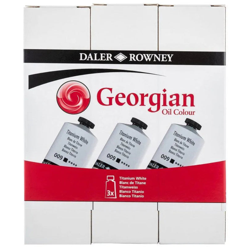 Georgian Oil Paint Titanium White 3 Pack 225ml Set