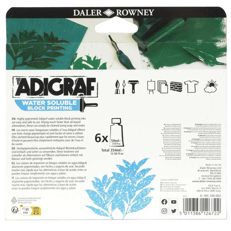 Adigraf WaterSoluble Block Printing Set "NEW" Available 2nd half 2026