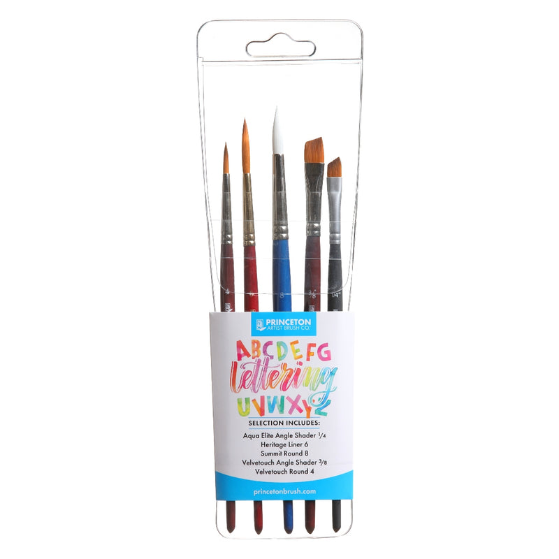 Princeton Aspen 6500 Lettering Brush 5pc Set *NEW*