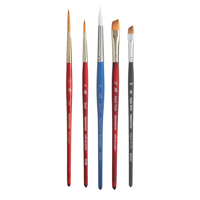 Princeton Aspen 6500 Lettering Brush 5pc Set *NEW*