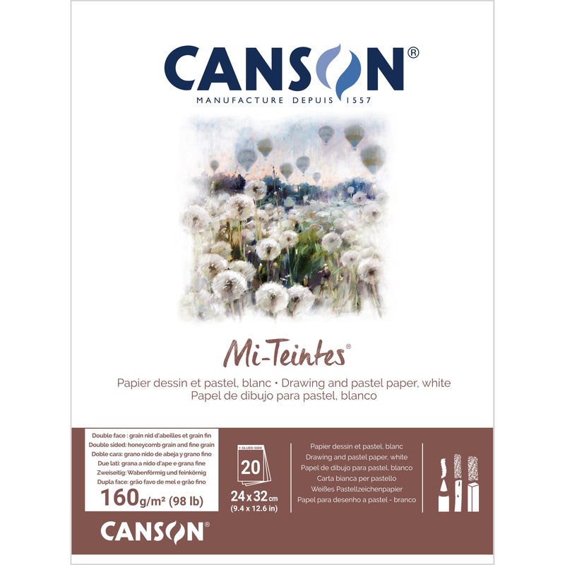 Mi-Teintes® 160gsm Pads White