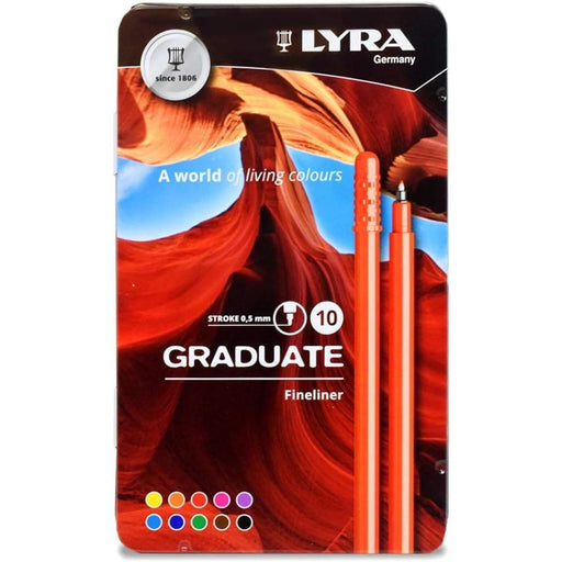 LYRA Lyra Graduate Fineliner Metal Tin Set 10pcs