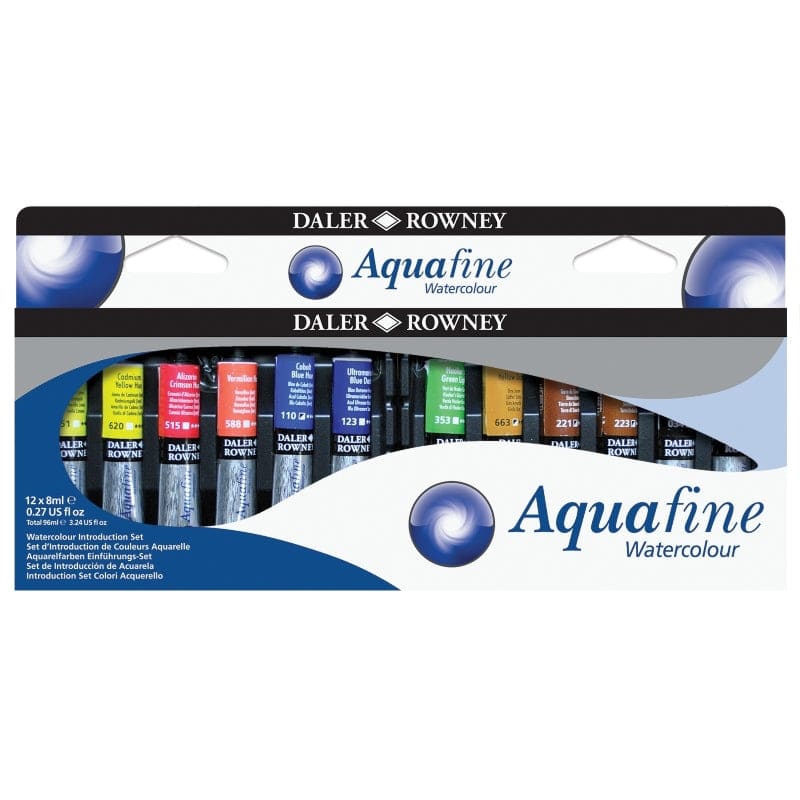 FILA NEW FILA NEW Aquafine Introduction Set 12X8ml Aquafine Watercolour 15ml Introduction Tube Set
