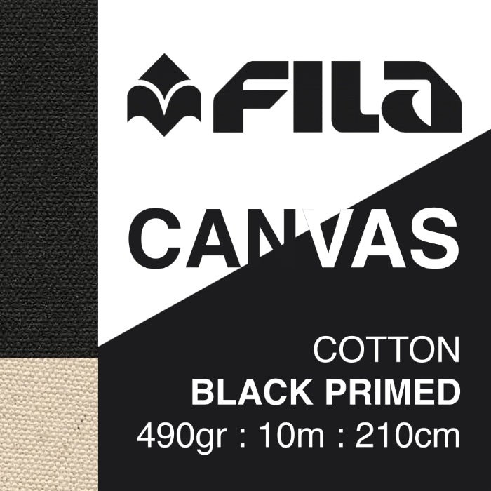 Canvas Roll 490gsm Cotton Black Primed 215cmx10m