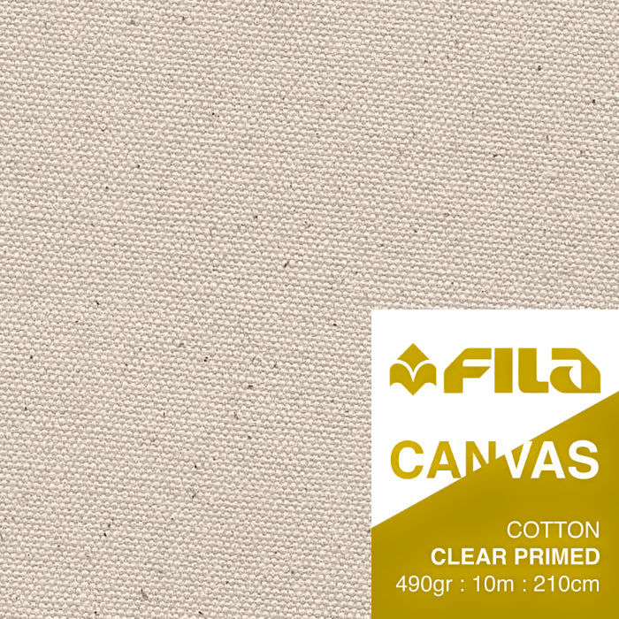 Canvas Roll 490gsm Cotton Clear Coat 215cmx10m