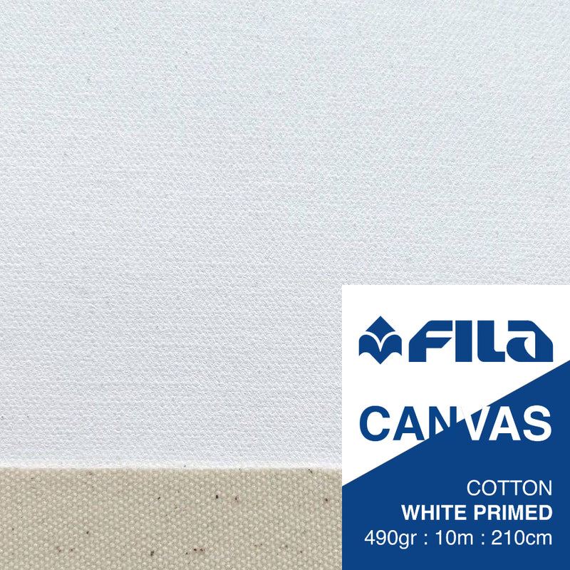 Canvas Roll 490gsm Cotton White Primed 215cmx10m