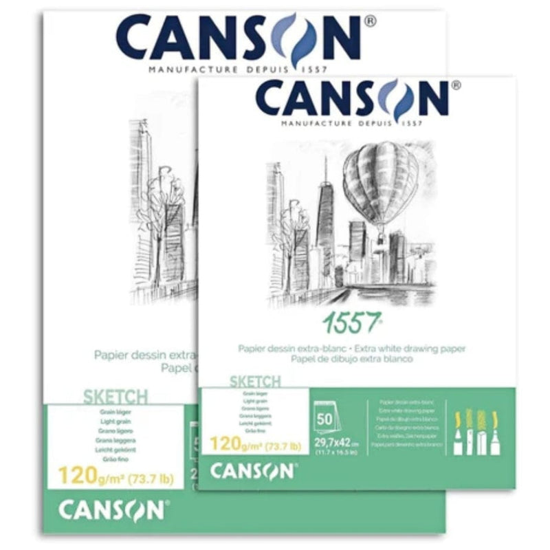 CANSON PADS FILA NEW Canson JA Dessin 1557 Pads 120gsm