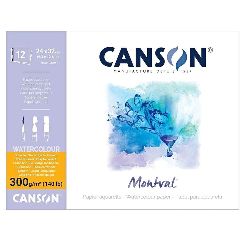 CANSON PADS FILA NEW 24x32cm : Coldpress : Montval 300 Pad Canson Montval Pads Coldpress 300gsm