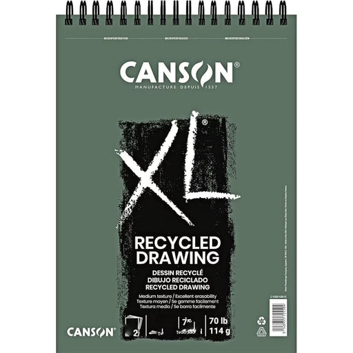 CANSON XL FILA NEW A4 - 21 x 29.7 cm - Spiral pad (50 sheets) Canson XL® Drawing Recycled 160gsm