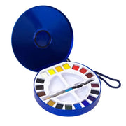DALER ROWNEY DALER ROWNEY Daler Rowney Aquafine Travel Tin 18 Half Pans + Brush