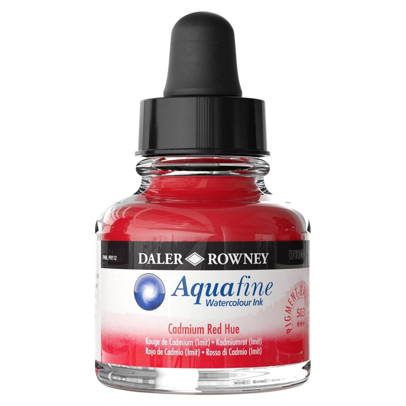 FILA NEW FILA NEW Aquafine 29.5ml Ink Cad Red Hue Daler Rowney Aquafine Watercolour Ink 29.5ml