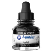 FILA NEW FILA NEW Aquafine 29.5ml Ink Lamp Black Daler Rowney Aquafine Watercolour Ink 29.5ml