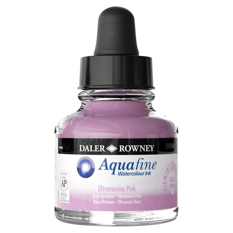 FILA NEW FILA NEW Aquafine 29.5ml Ink Ultramarine Pink Daler Rowney Aquafine Watercolour Ink 29.5ml