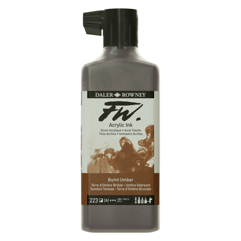 FILA NEW FILA NEW FW Ink 180ml Burnt Umber Daler Rowney FW Ink 180ml