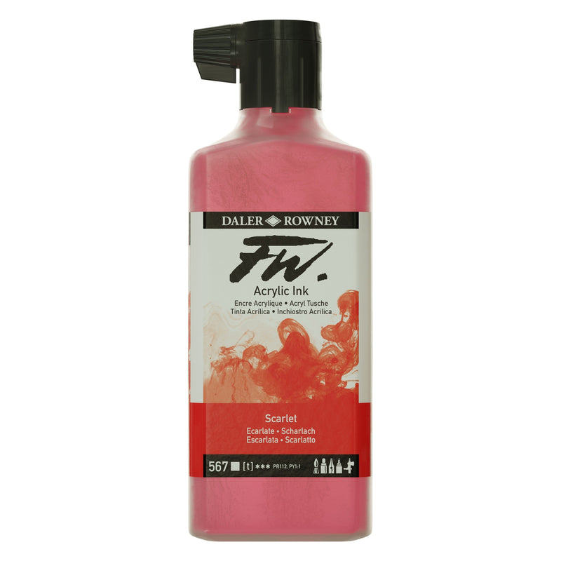 FILA NEW FILA NEW FW Ink 180ml Scarlet Daler Rowney FW Ink 180ml