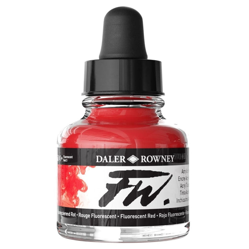 FILA NEW FILA NEW FW Ink 29.5ml Fluorescent Red Daler Rowney FW Ink 29.5ml