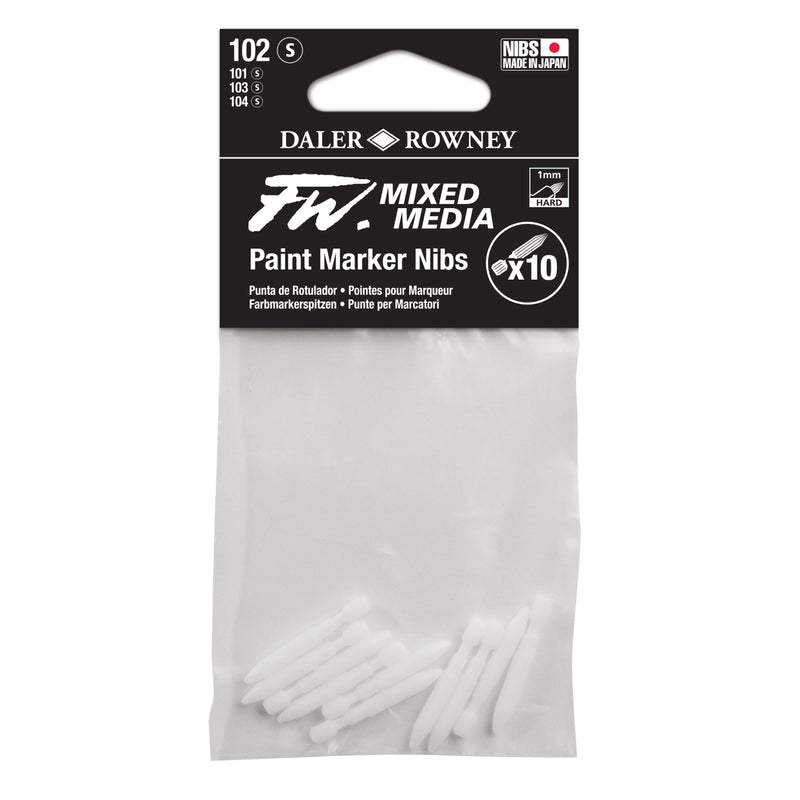 FILA NEW FILA NEW FW Marker Nib Set 2 Hard PT Daler Rowney FW Mixed Nib Sets For Media Paint Markers