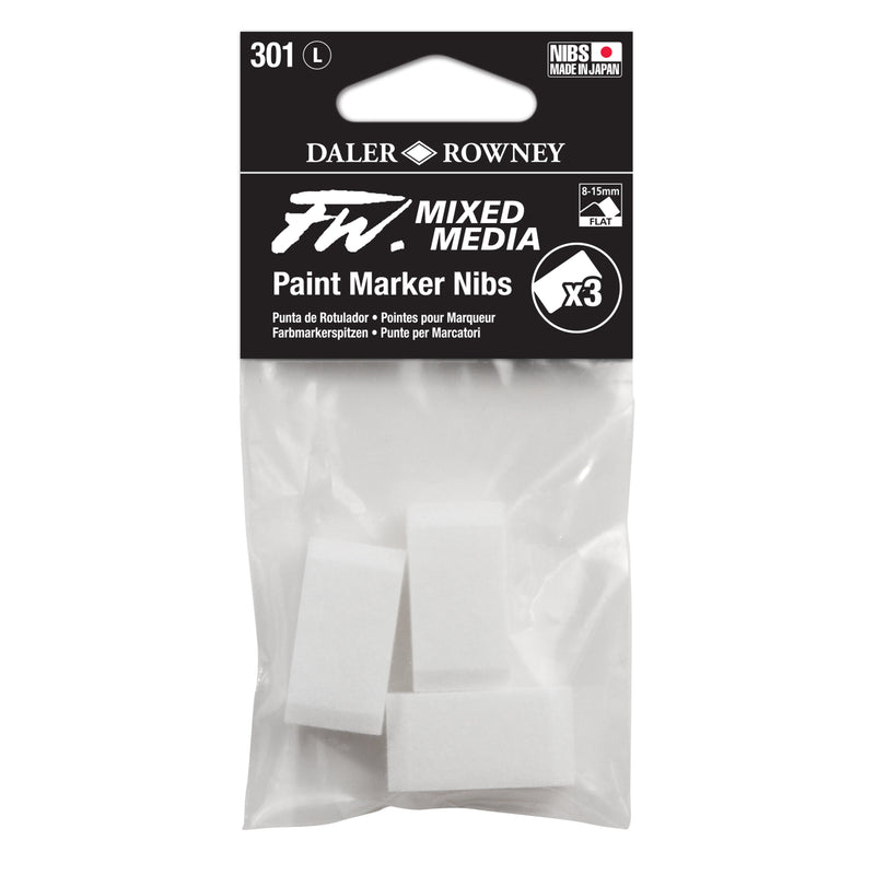 FILA NEW FILA NEW FW Marker Nib Set 7 Larg 8-15mm Daler Rowney FW Mixed Nib Sets For Media Paint Markers