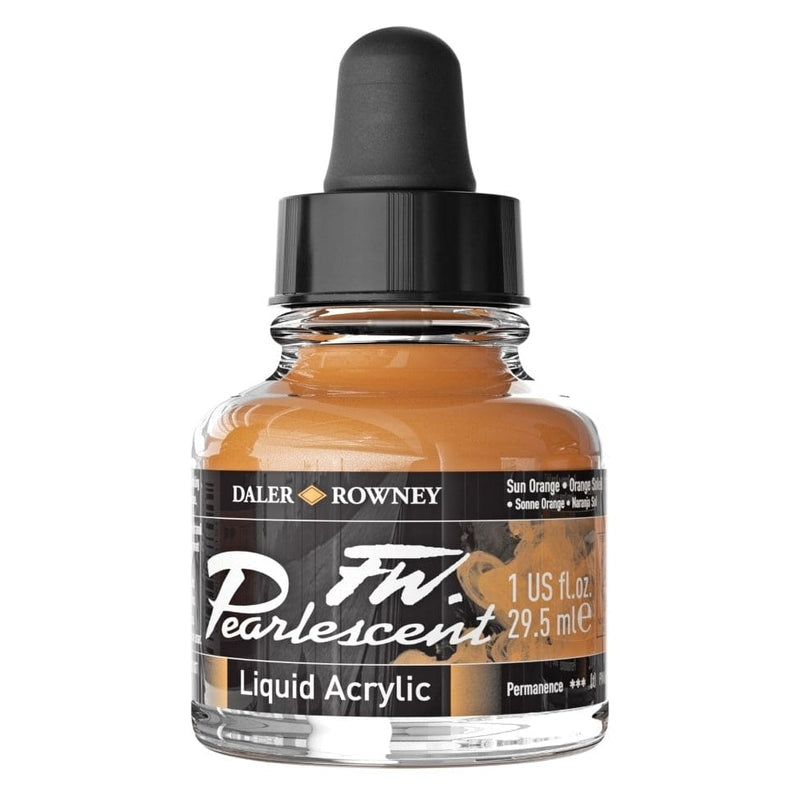 FILA NEW FILA NEW Pearlescent 29.5ml Sun Orange Daler Rowney FW Pearlescent Inks 29.5ml