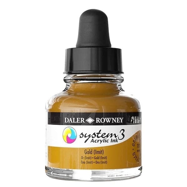 FILA NEW FILA NEW System3 Ink 29.5ml Gold Imit Daler-Rowney System 3 Acrylic Ink