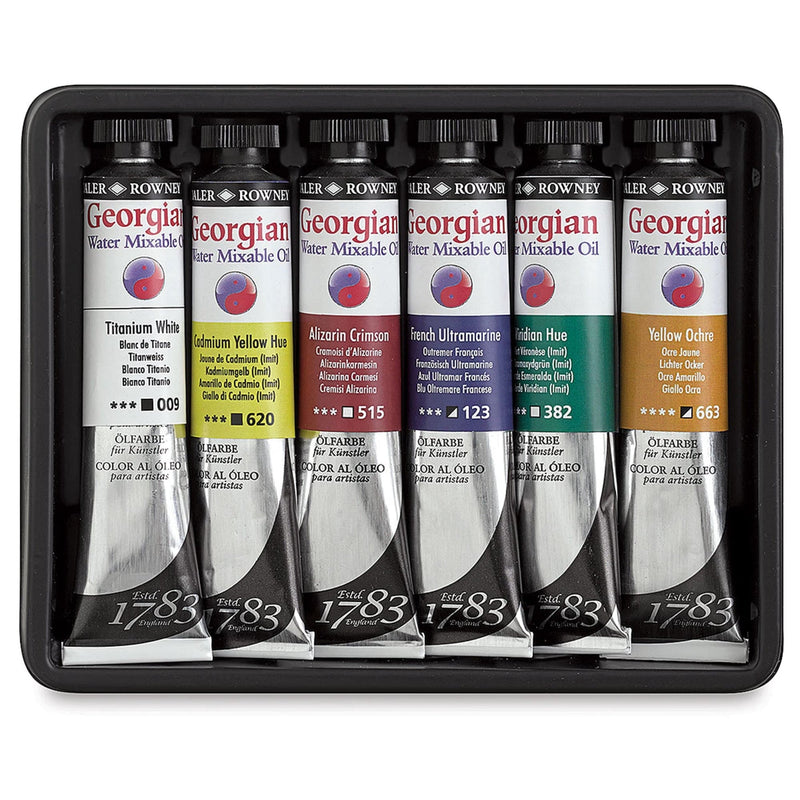 DALER ROWNEY GEORGIAN WATERMIXABLE DALER ROWNEY Georgian Water Mixable Starter Set 6x20ml