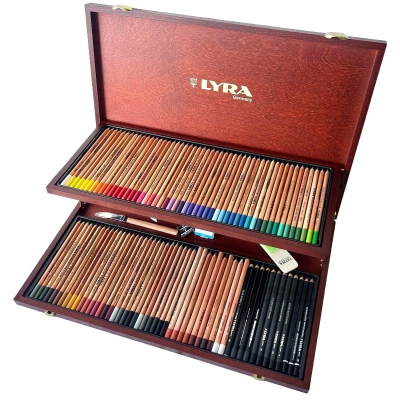 LYRA Lyra Rembrandt Polycolor Artist Atelier Wooden Box 106 pcs