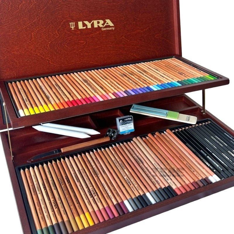 LYRA Lyra Rembrandt Polycolor Artist Atelier Wooden Box 106 pcs