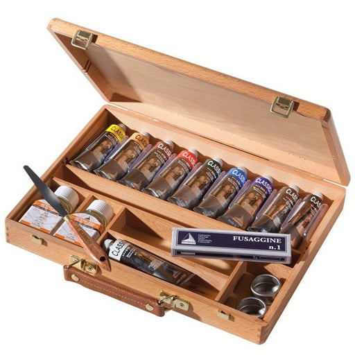 MAIMERI CLASSICO MAIMERI CLASSICO Maimeri Classico Wooden Studio beechwood Box 10x60ml