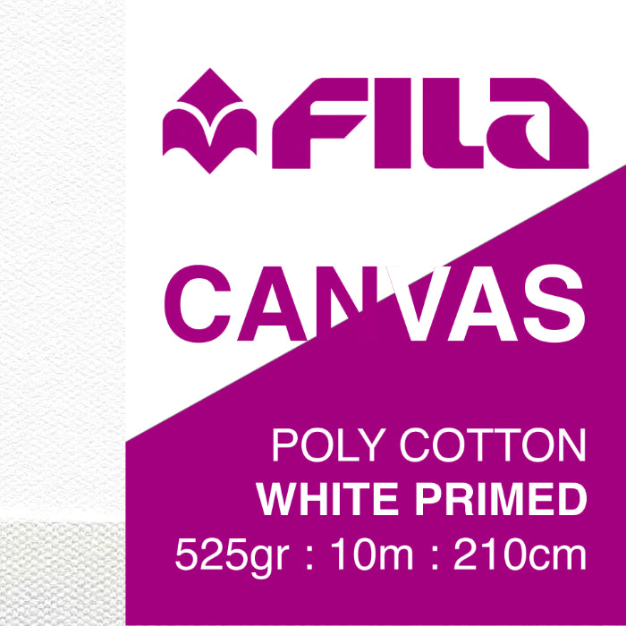 Canvas Roll 525gsm Poly Cotton White Primed 215cmx10m