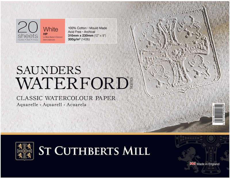 SAUNDERS SAUNDERS Hot Press / 23x31cm Saunders Waterford 300gsm Watercolour Blocks